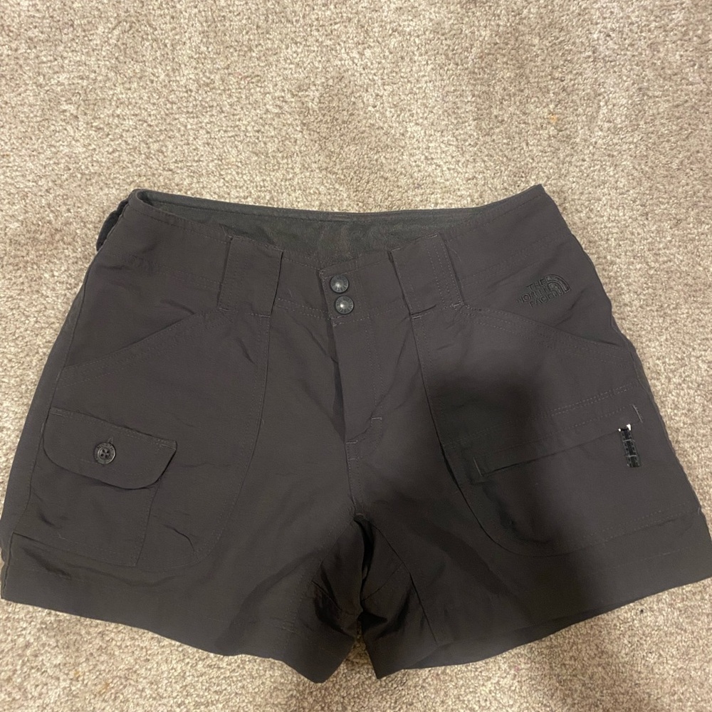 The North Face Black Cargo Shorts with Minimalist Design